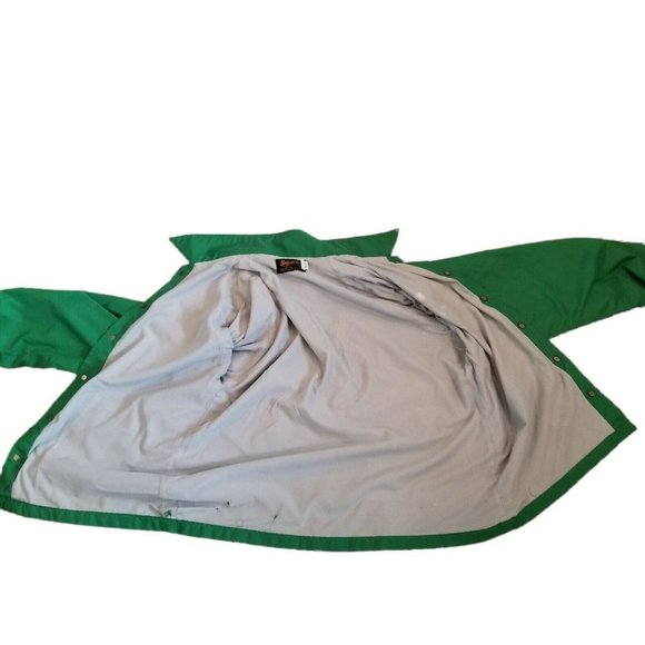 Vintage Swingster Wyffels Hybrids Green Green Windbreaker Jacket Sz Large‎ Flaw - Picture 5 of 12